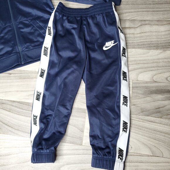 Nike Baby Boys Logo Taping Full Zip Jacket & Jogger Pant Tricot 2 Piece Set - Picture 2 of 6